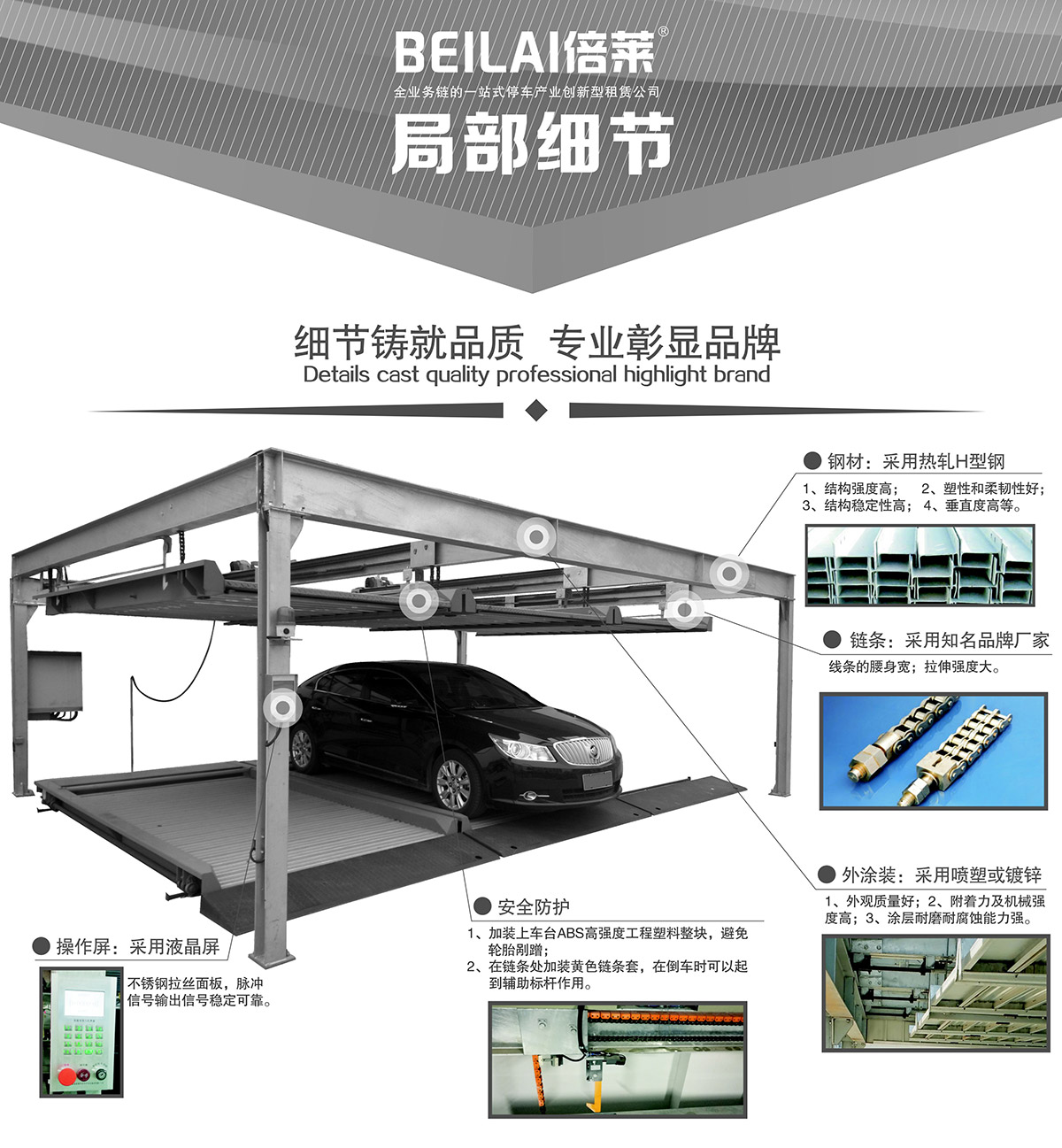 重庆单列PSH2二层升降横移立体停车设备局部细节.jpg